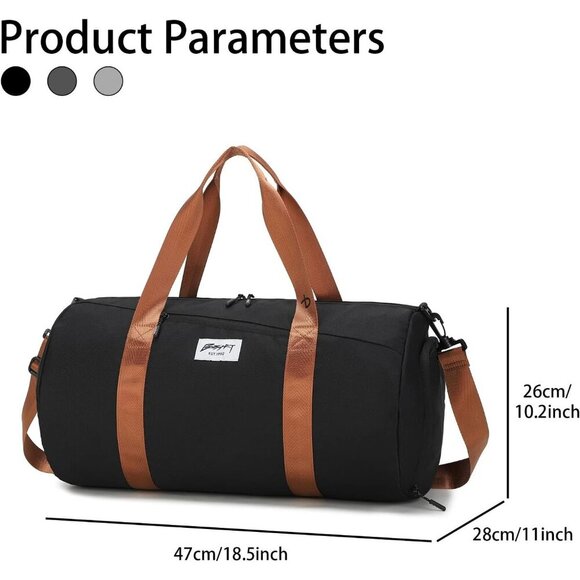 BE Smart Gym Bag, Waterproof Sports Duffel for Men & Women with Shoe Compartment - Picture 4 of 9